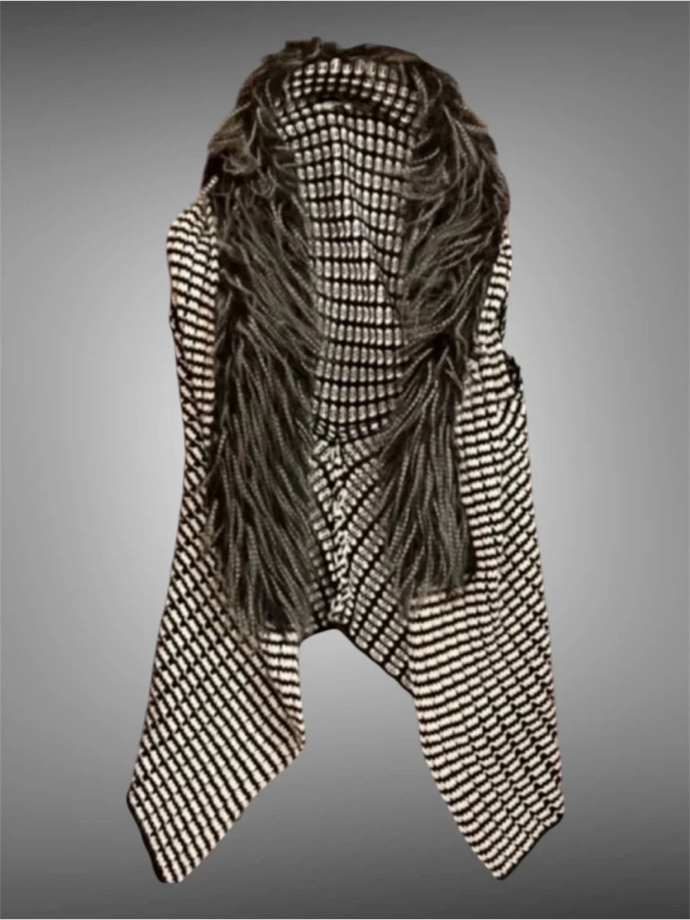 TEMPO PARIS FAUX FUR OPEN FRONT CARDIGAN SIZE S/M